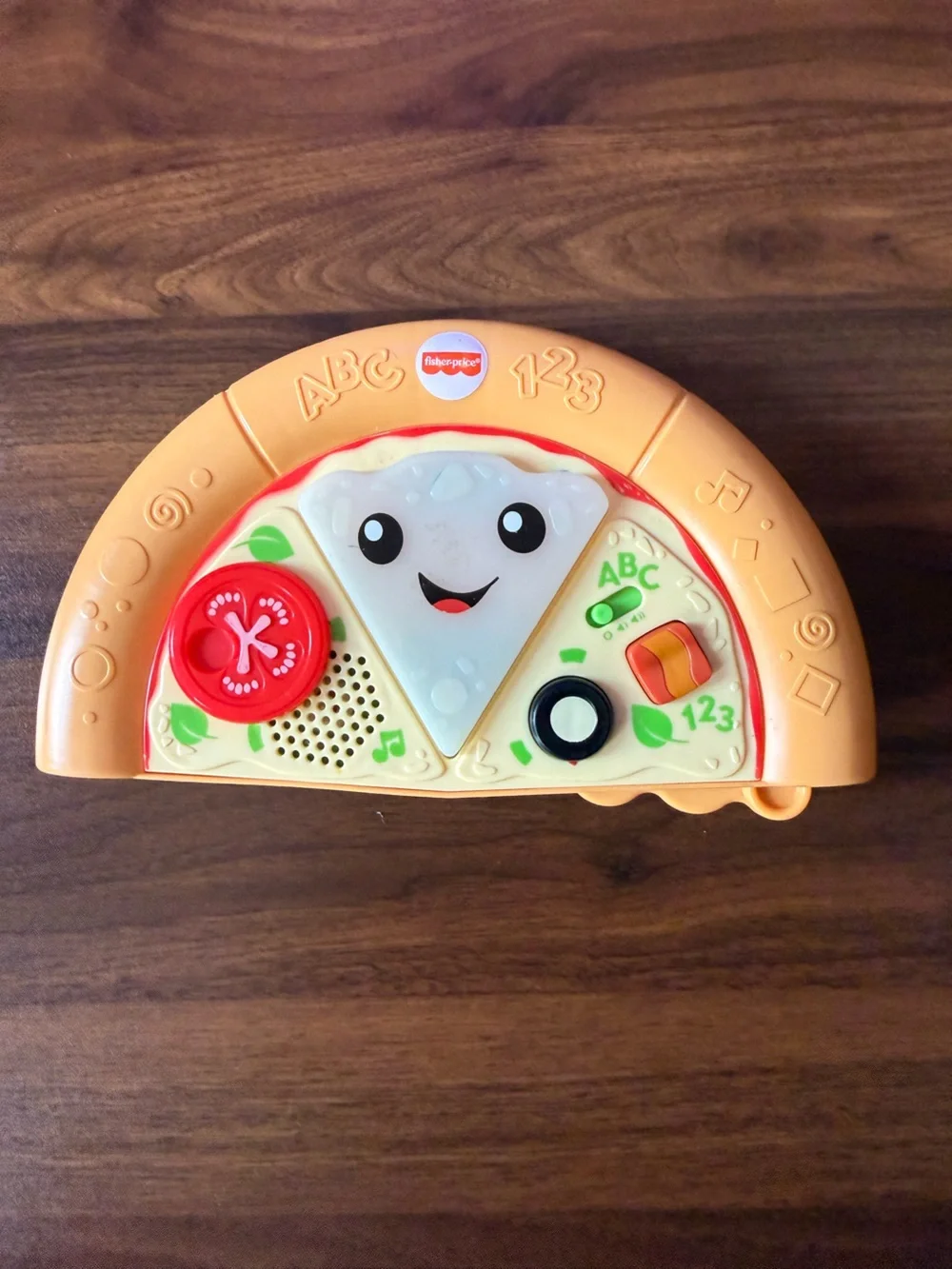 Fisher-Price Orange Yellow Interactive Pizza Learning Toy